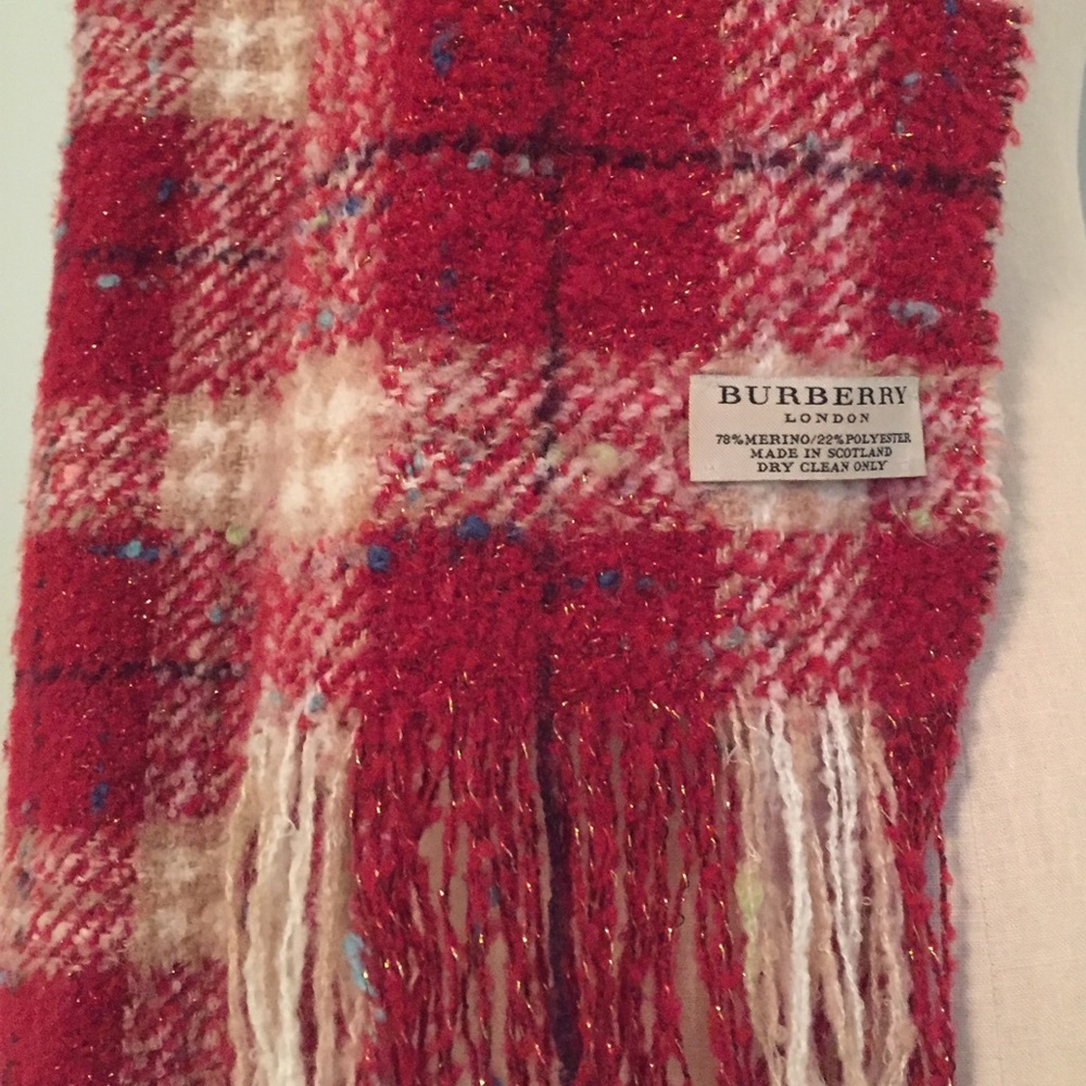 Burberry Red Check Scarf
